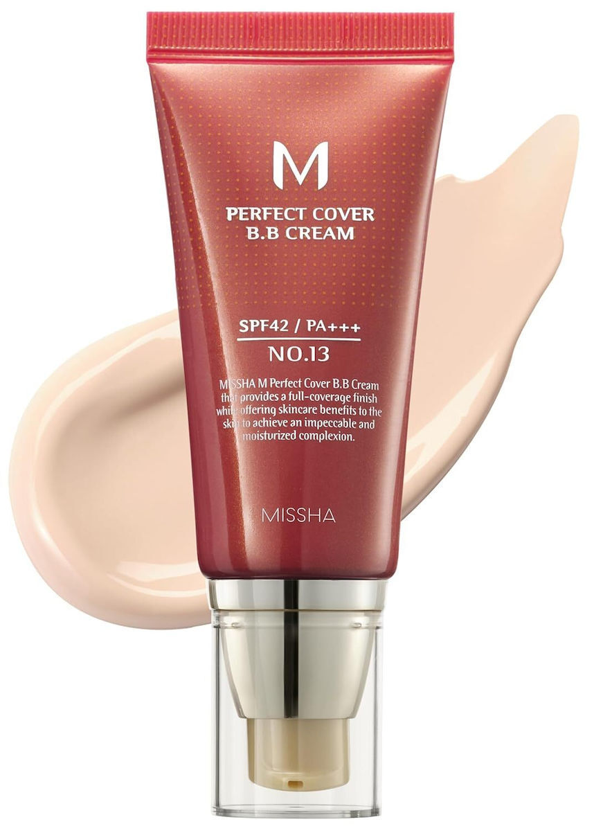 Missha Perfect Cover BB 13 Bright Beige 24ωρη Κρέμα Προσώπου Ημέρας με SPF42 για Ενυδάτωση, Αντιγήρανση & Ατέλειες με Υαλουρονικό Οξύ & Κολλαγόνο 50ml