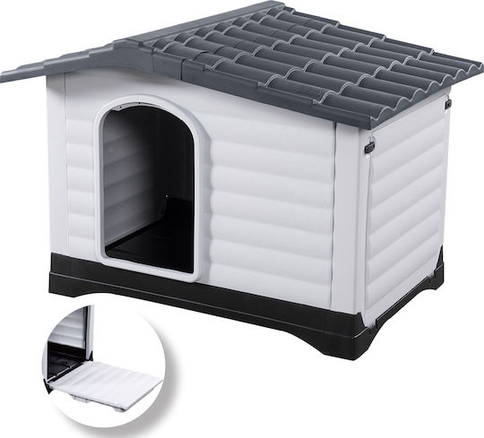 Glee Olympus Dog House with Door Outdoor Gray 111.1x83.8x80.4cm