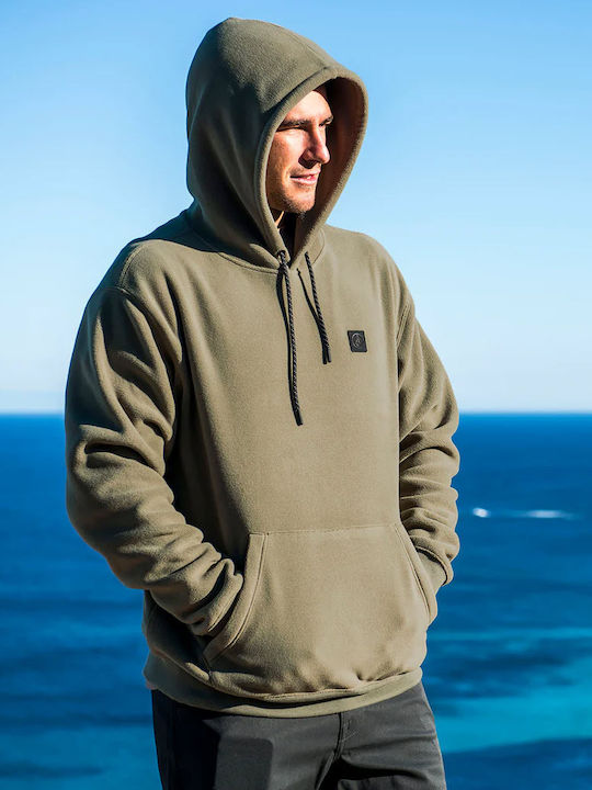 Volcom Second Trip Sweatshirt Fleece with Hood Thyme Green