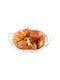 Round Metallic Bread Basket Pufo Luxury Premium Serving Bread Removable Fabric Cover 24 X 24 Cm Gold