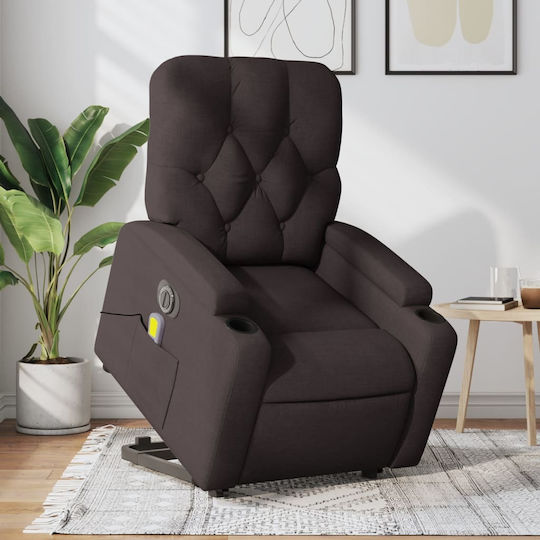 Fotoliu Relax Masaj cu Puf Sc. Coffee 74x86.5x93.5cm