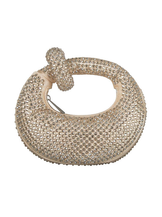 Women's Handbag from Artificial Leather Gold