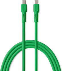 Colorum USB 2.0 Cable USB-C Male - USB-C 60W PD Green 1.8m