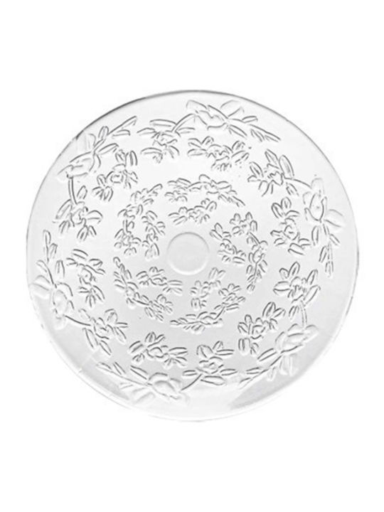 Plate Desert Glass Transparent with Diameter 15cm
