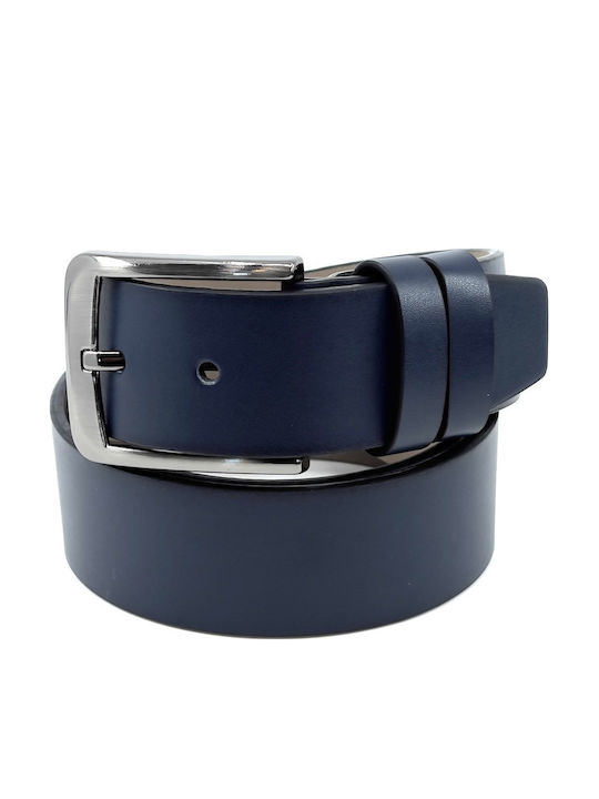 Breit Herren Gürtel aus Künstliches Leder Marineblau