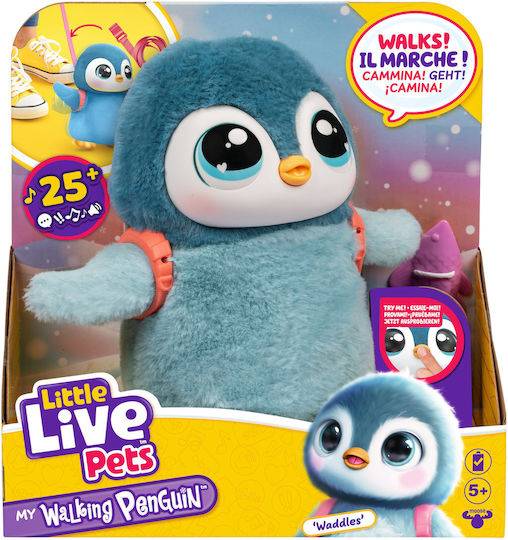 Moose Toys Plush Little Live Pets My Walking Penguin For 5+ Years 13.5 cm