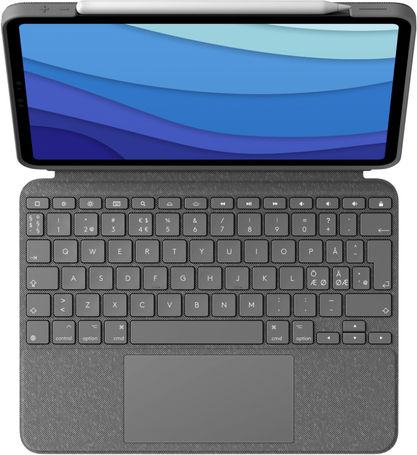 Logitech Combo Touch Keyboard Folio Case Trackpad Backlit Apple Smart Connector Qwerty Whole Nordics Oxford Gray Apple 11-inch iPad Pro 1st Generation 2nd Generation 3rd Generation