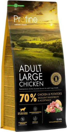 Profine Breed 12kg Dry Food with Few Grains for Adult Large Breed Dogs with Chicken