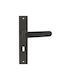 Perfect Lever Middle Door with Plate Pair (Center Distance 75mm) Matte Black