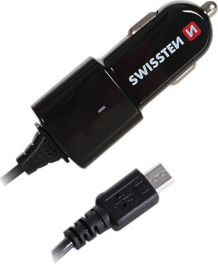 Swissten Премиум Зарядно за Кола 12-24V Micro USB Кабел