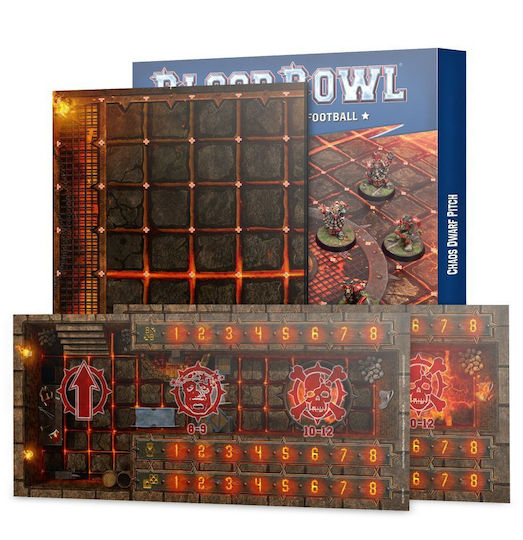 Games Workshop Blood Bowl Chaos Dwarf Team Pitch & Dugouts Scenery