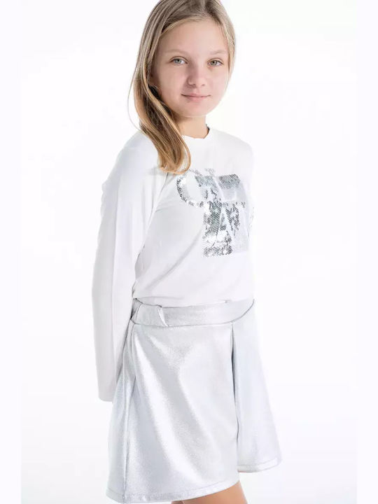 Kids' Shorts/Bermudas Fabric Silver