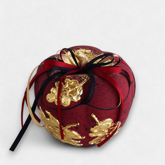 Κεραμικη Κολοκυθα Φοντανιερα “red Pumpkin” 15cm X 15cm Περίμετρο 50cm Περίπου
