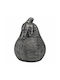 Pear Ceramic Decorative Embossed Texture Anthracite Silver Color 9x9x12.4cm Ankor Ankor 840311