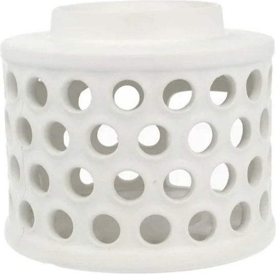 Kεραμικός Αρωματιστής Χώρου Wax Burner "glow White" Scentchips Λευκό Ματ 13χ13χ11 850174