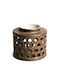 Ceramic Room Fragrance Wax Burner "glow Bronze" Scentchips White Matte 13x13x11 850175