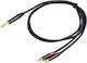 Proel Proel 3.5mm Male Audio Cable - 2x RCA Male Black 3m CHLP300LU3