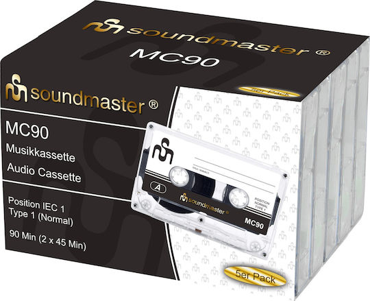 Soundmaster Audio Cassette Mc90 90min 5-pack