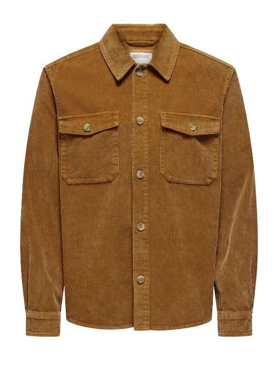 Only & Sons Μακρυμάνικo Κοτλέ Overshirt Rubber