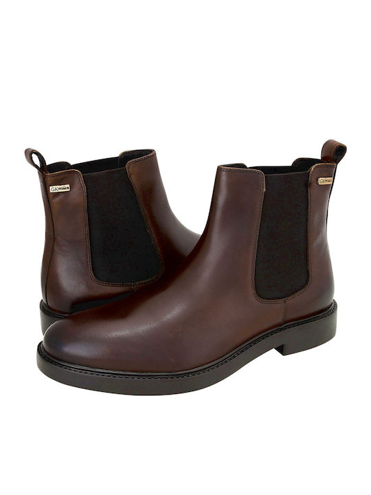 Piele Tabac maro Ghete barbati