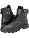 Langen Leder Schwarz Herrenstiefel