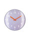 Ρολόι Τοίχου Γυάλινο Λεβάντα Domed Glass Lens-silent-glass-nextime 'duomo' 3542la 35cm Ø