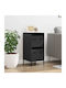 Cabinet de Birou Metalic Negru 35x39x73.5cm