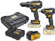 CAT COMBO-06 Set Schlagbohrschrauber & Schlagschrauber 18V mit 1 Batterie 4Ah und Hülle