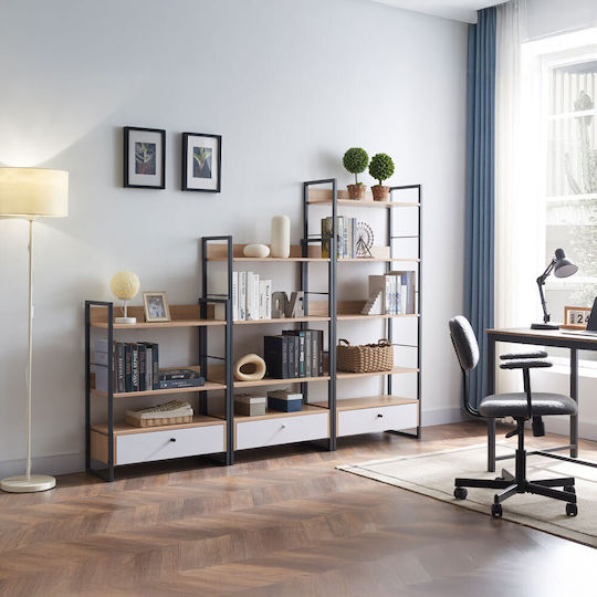 Trilogy Bookcase Melamine Metal 70x30x70cm