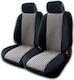 3Lines Car Seat Back Set 2pcs Velvet Black / Gray