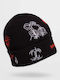 Keutchi Beanie Unisex Σκούφος Πλεκτός σε Μαύρο χρώμα