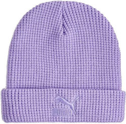 PUMA Classics Mid Fit Beanie Unisex Σκούφος Πλεκτός σε Μωβ χρώμα