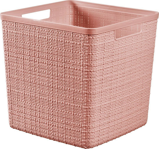 Groziņš Jute Square 17l 28x28x27cm Pink