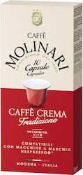 Капсули Molinari Tradizione Caffe Crema съвместими с Nespresso 10 броя Капсули Molinari Tradizione Caffe Crema съвместими с Nespresso 10 броя