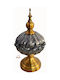Glas-Bonbonglas mit Deckel und Ständer 16x30cm Gold Forhome 407306 Zuhause