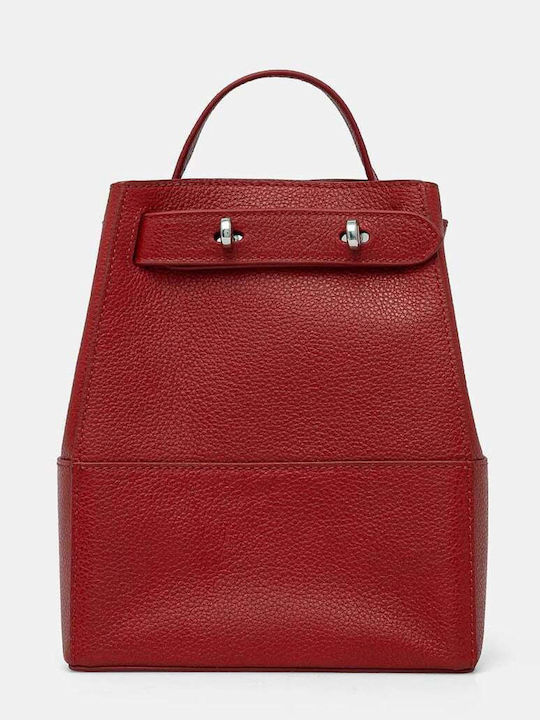 De piele Geantă de damă Rucsac Roșie