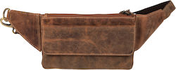 Leather Creations XK Δερμάτινο Τσαντάκι Μέσης Ταμπά