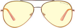 Gunnar Office Gaming Glasses Maverick Rose Gold * Amber Lenses * Blf 65 * Gunnar Focus