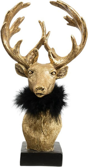 Zen Collection Christmas Plastic Figure Reindeer Gold Height 26cm