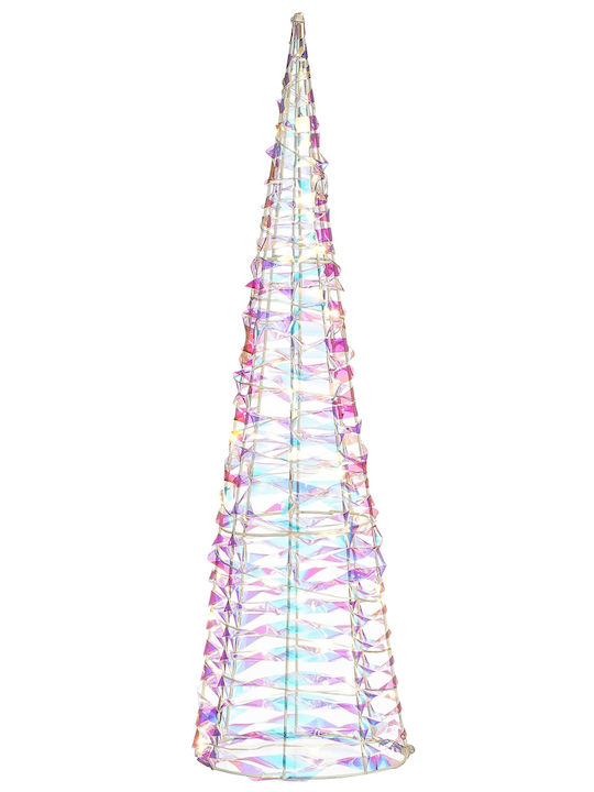 Christmas Decorative Illuminated Fabric Tree 50cm Battery Silver