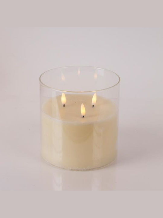 Eurolamp Christmas Glass Battery Candle 15x15cm 147-15134