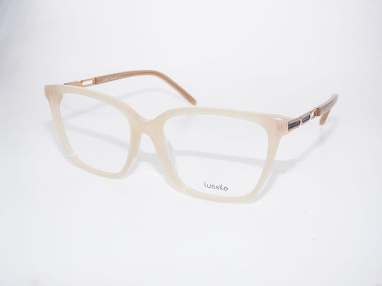 Lussile Rama Ochelari Pentru Femei Din Acetat Bej LS32374 LJ06