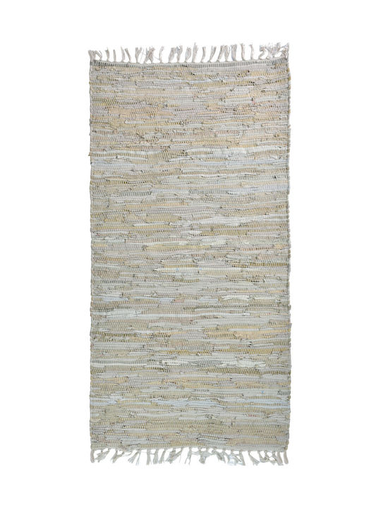 Viokarpet Leather Solid Rechteckiger Lederteppi...
