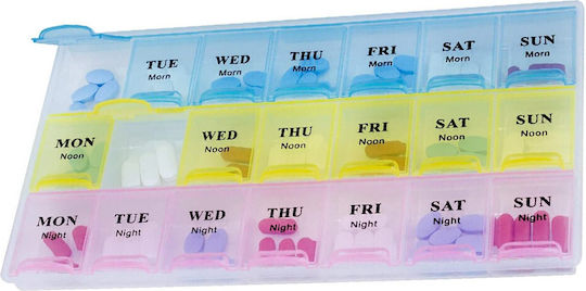 Cute Puffy Organizer Medications Vitamins Supplements Three Compartments Per Day