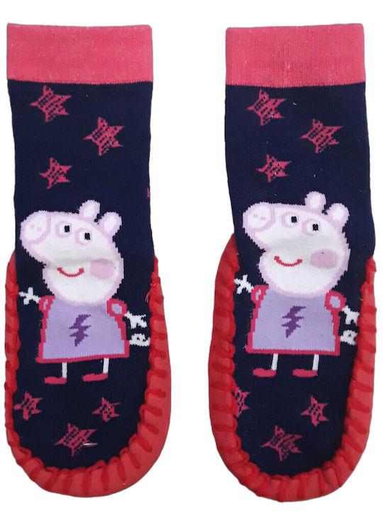 Peppa Pig Παιδικές Καλτσοπαντόφλες Μπλε