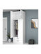 Double Door Wardrobe Ricardo with Loft White 80x51.8x240cm