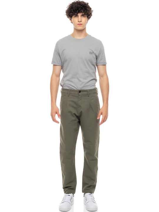 Παντελόνι Chino Ελαστικό σε Relaxed Εφαρμογή Olive Green