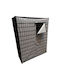 Megapap Perilla Fabric Wardrobe with Zipper and Shelves in Gray Color 117x48x145cm