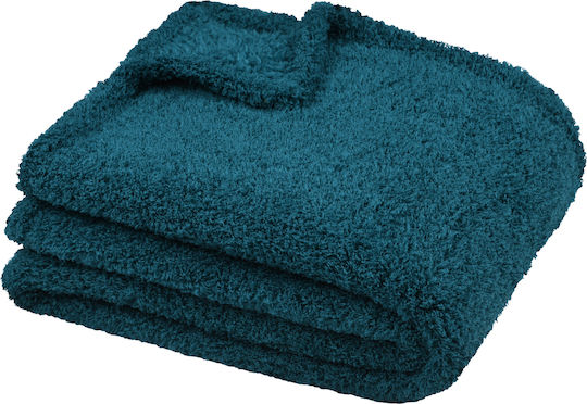 S-f Montreal Κουβέρτα Fleece Καναπέ 130x160εκ. Petrole
