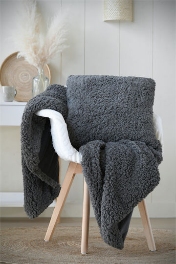 S-f Dudley Fleece Blanket Sofa 130x150cm Souris